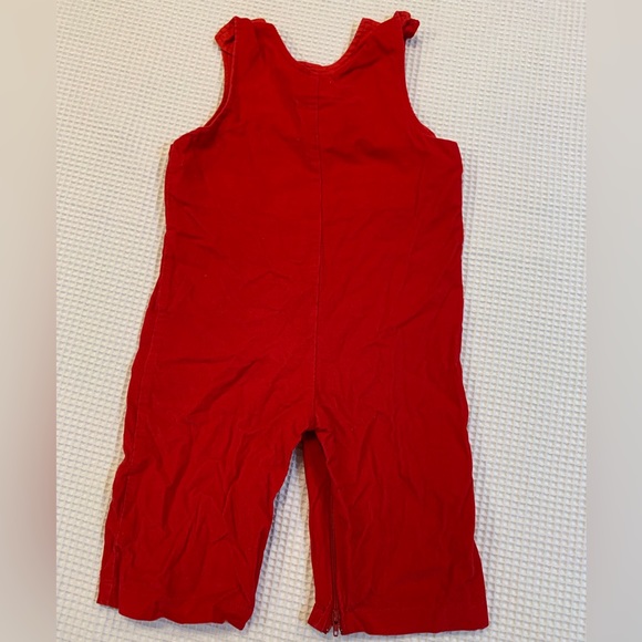 Funtasia Cement Mixer Construction Truck Embroidered Red Jon Jon 24 month romper - Picture 3 of 4